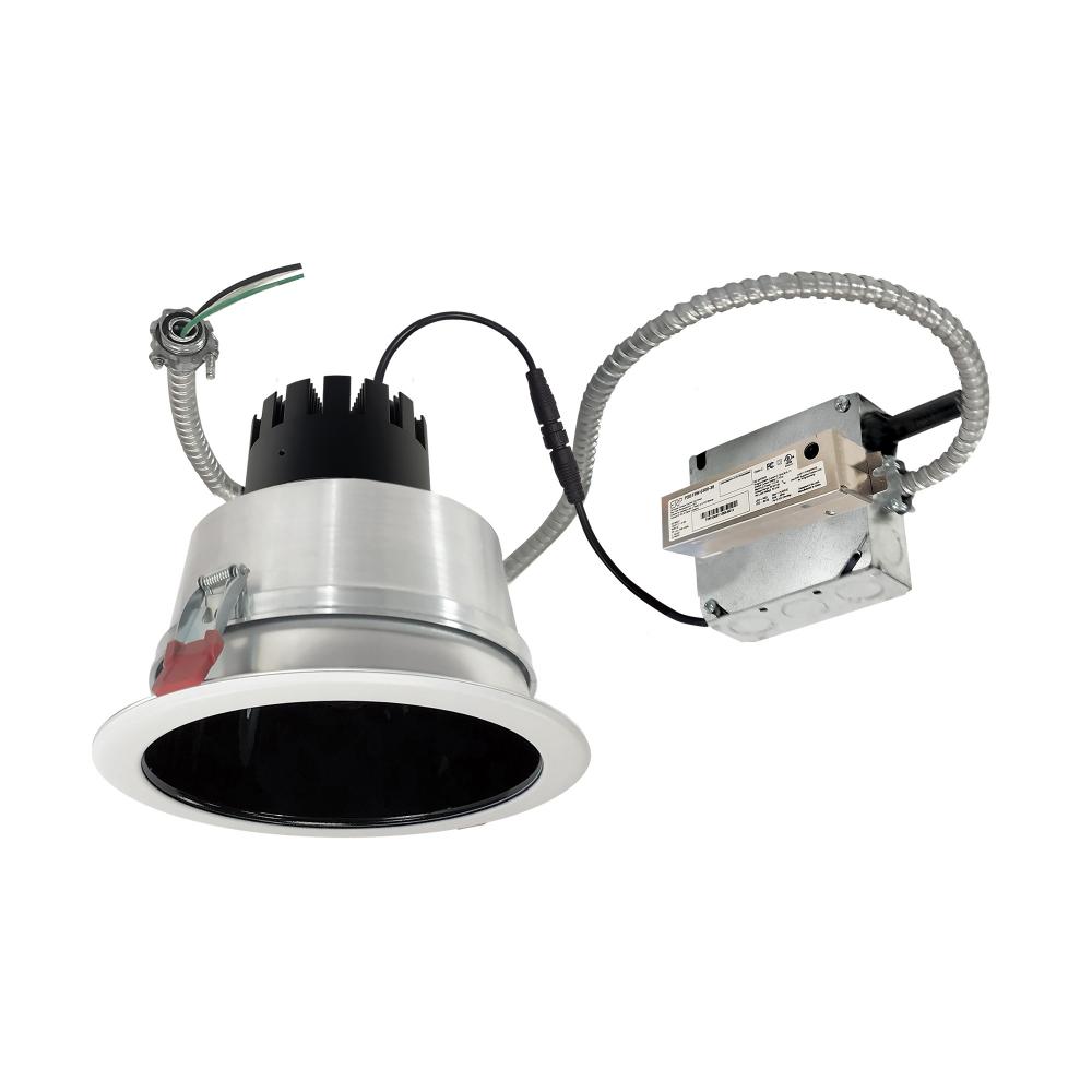 6" Sapphire III Retrofit, Black Reflector/Matte Powder White Flange, 120V; Phase Dimming, 900lm
