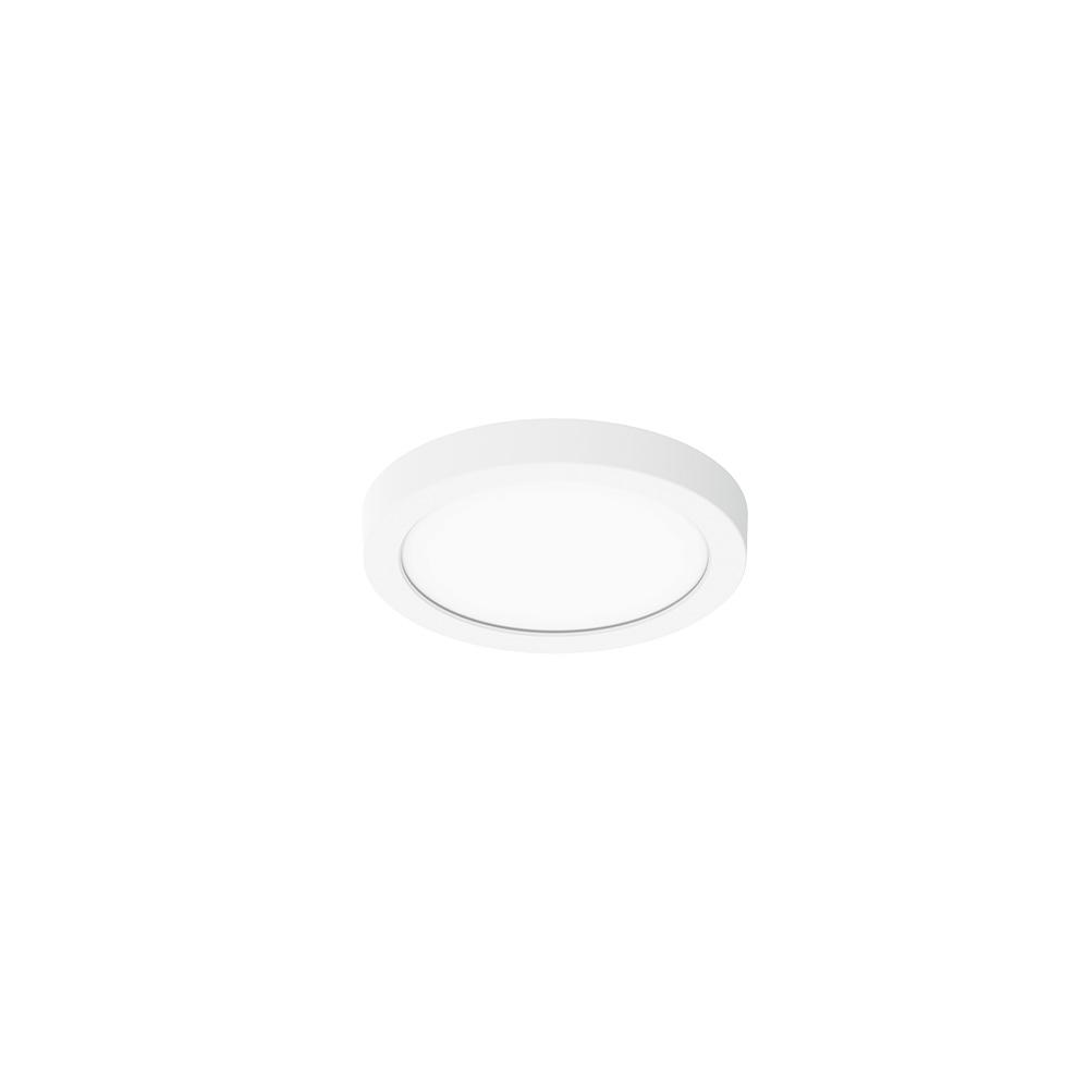 4" ELO LED Surface Mount Luminaire with Selectable CCT, 850lm / 12W, Matte Powder White Finish