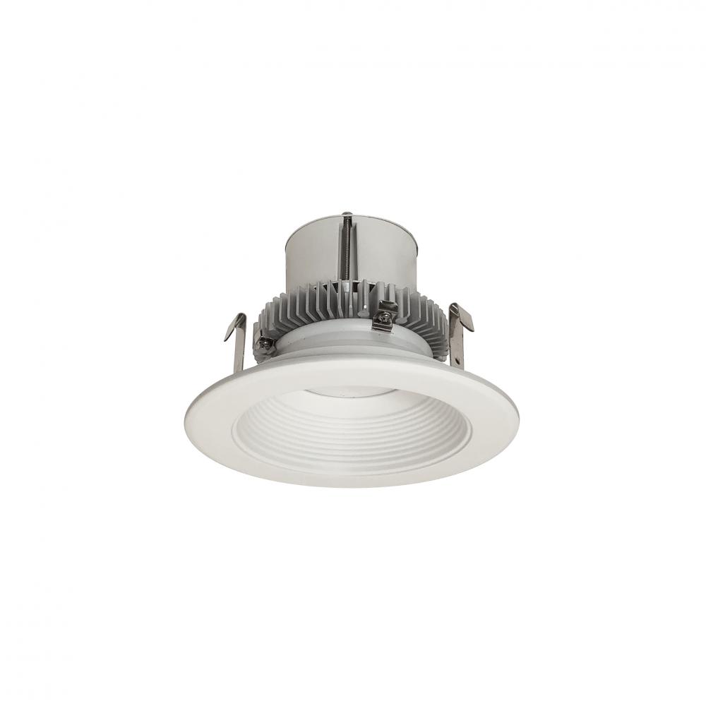 4" Cobalt Click Round Retrofit Baffle, 1000lm / 12W, 4000K, Matte Powder White Baffle / Matte