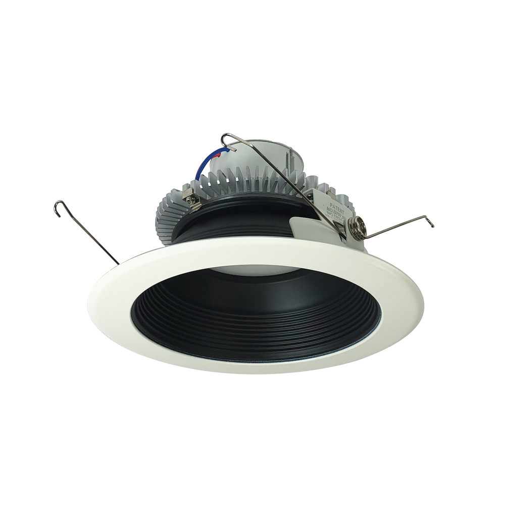 6" Cobalt Click Round Retrofit Baffle, 1000lm / 12W, 2700K, Black Baffle / White Flange
