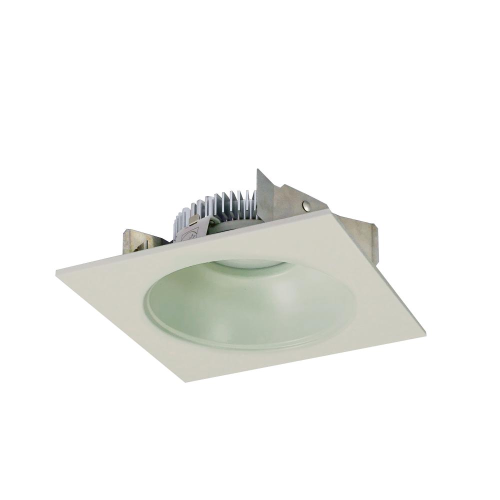 4" Cobalt Shallow High Lumen LED Trim, Square/Round Reflector, 850lm, 4000K, Matte Powder White