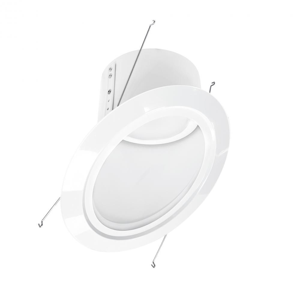 6" Super Sloped LED Retrofit Reflector, 1200lm / 16W, 2700K, White Reflector / White Flange