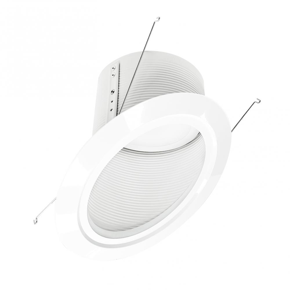 6" Super Sloped LED Retrofit Baffle, 1200lm / 16W, 2700K, White Baffle / White Flange