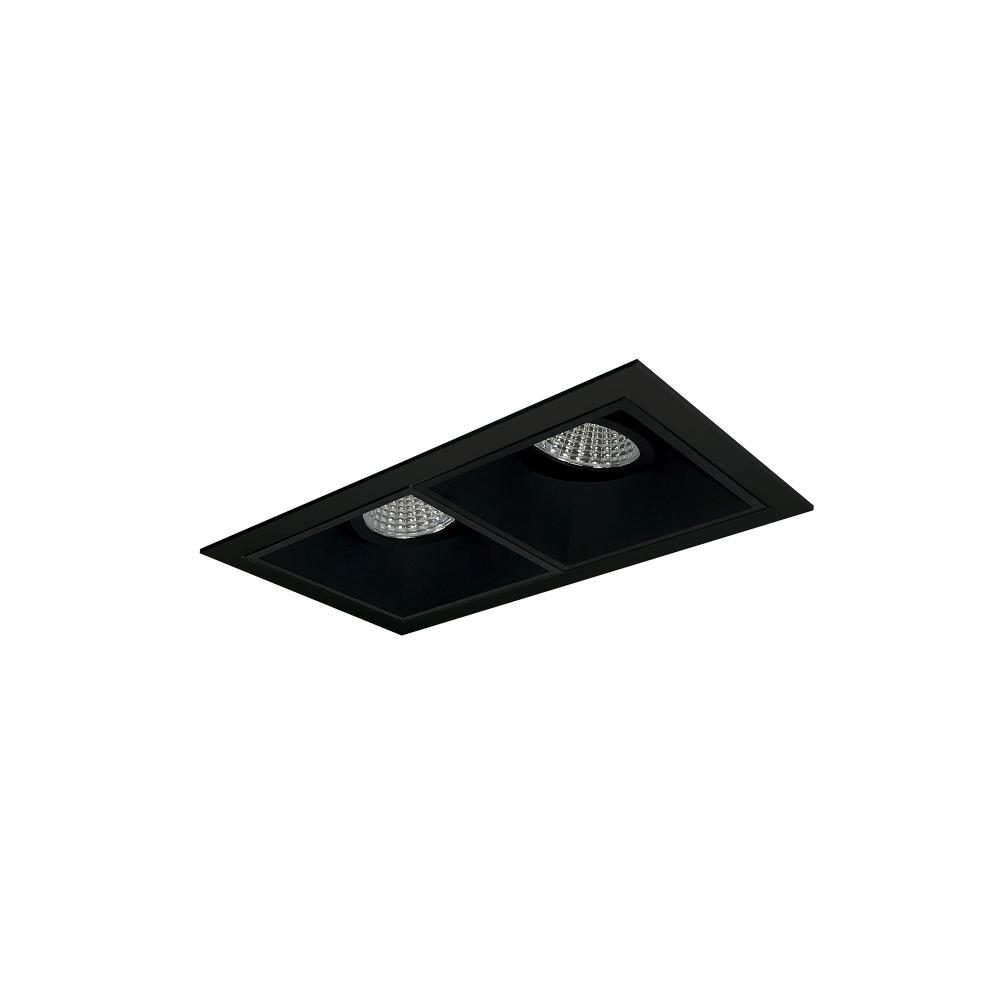 Iolite MLS 2-Head Trim Set, Black Flange, 3500K, 1000lm, Black Adj. Gimbal/Wall Wash Trims