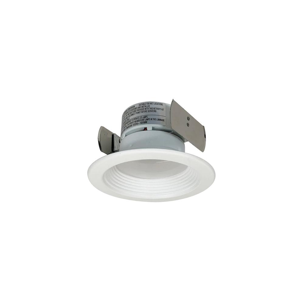 4" Onyx Retrofit LED, Round Baffle, 900lm, 14.5W, 4000K, 90+CRI, 120V, White