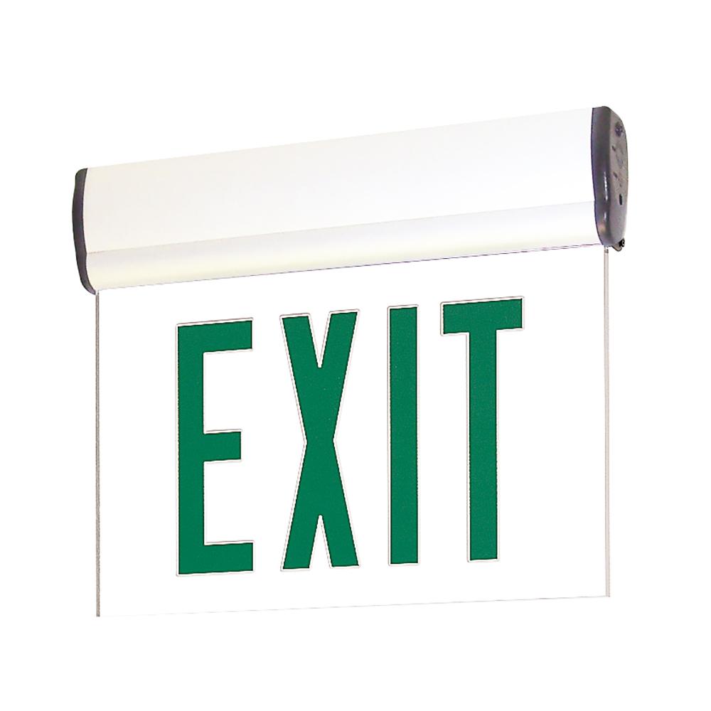 EXIT ADJ BAT 1F GRN/CLR WHITE