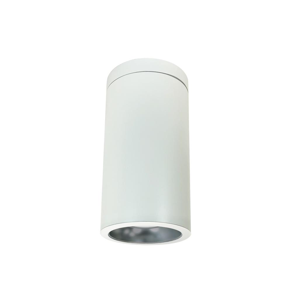 6" Cobalt Surface Mount Cylinder, White, 1000L, 3000K, White/White Reflector, 120V Triac/ELV