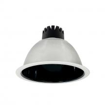 Nora NC3-81L230FBMPW - 8" Sapphire III Round Open Reflector, 1500lm, 3000K, Flood Optic, Black Reflector/Matte Powder