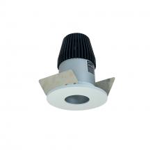 Nora NIOB-1RPH27XHZMPW - 1" Iolite LED BWF Round Pinhole, 600lm, 2700K, Haze Pinhole / Matte Powder White Flange