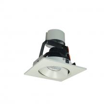 Nora NIR-4SC50XWW - 4" Iolite LED Square Adjustable Cone Retrofit, 800lm / 12W, 5000K, White Reflector / White