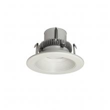 Nora NLCBC2-45227WW/10 - 4" Cobalt Click Round Retrofit Baffle, 1000lm / 12W, 2700K, White Baffle / White Flange