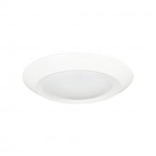 Nora NLOPAC-R6REGT2440W - 6" Regressed AC Opal LED Surface Mount, 950lm / 13W, 4000K, White finish