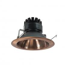 Nora NRM3-61L130FCO - 6" Marquise III Round Open Reflector, 900lm, 3000K, Flood Optic, Copper Reflector/Copper Flange