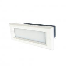 Nora NSW-842/SCW - Brick Die-Cast LED Step Light w/ Frosted Lens Face Plate, Selectable CCT, White Finish