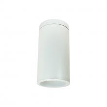 Nora NYLD2-6S10140WWW - 6" Cobalt Surface Mount Cylinder, White, 1000L, 4000K, White/White Reflector, 120V Triac/ELV