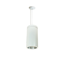 Nora NYLS3-6C1L340NC12DWW/PEM - 6" Sapphire III Cable Mount White Cylinder Pre-Wired for EM Driver, Diffused Clear