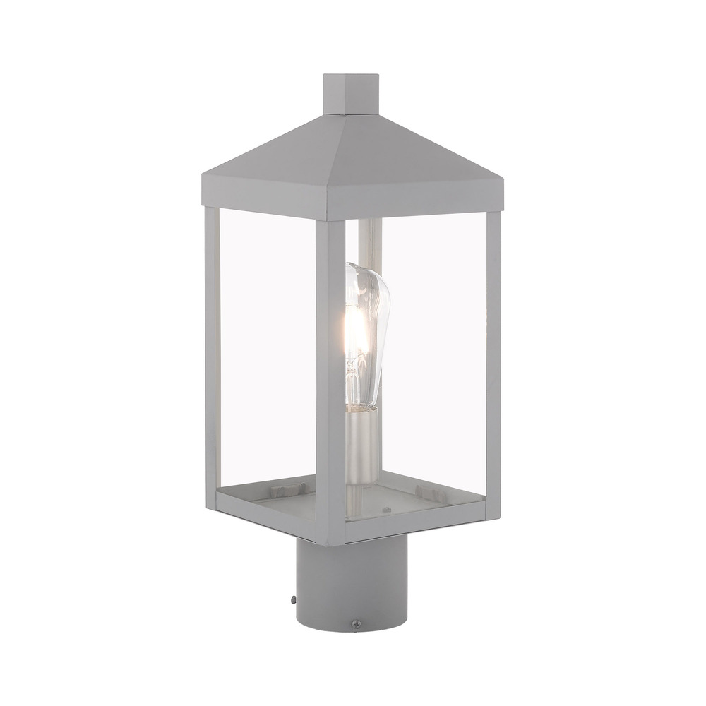 1 Lt Nordic Gray Outdoor Post Top Lantern