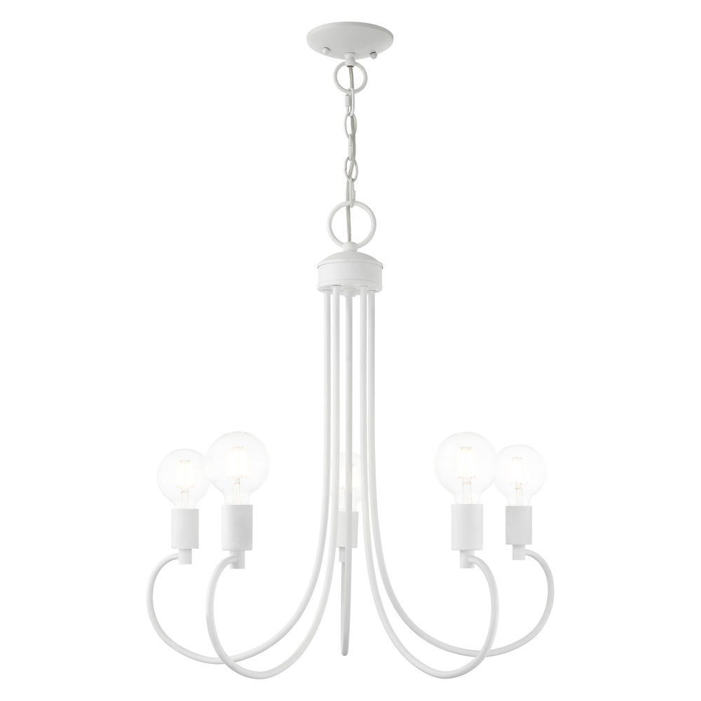 5 Lt White Chandelier