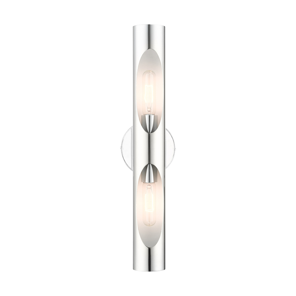 2 Lt Polished Chrome ADA Sconce