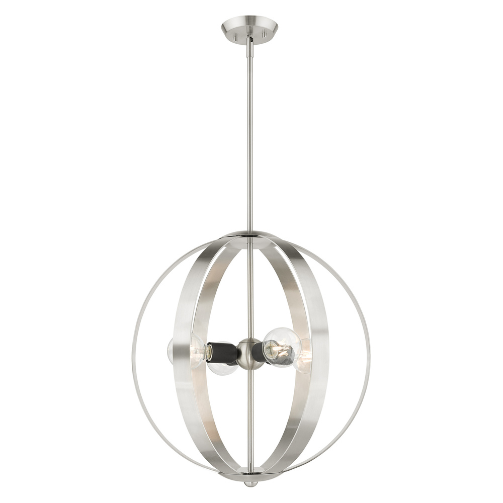 4 Lt Brushed Nickel Chandelier