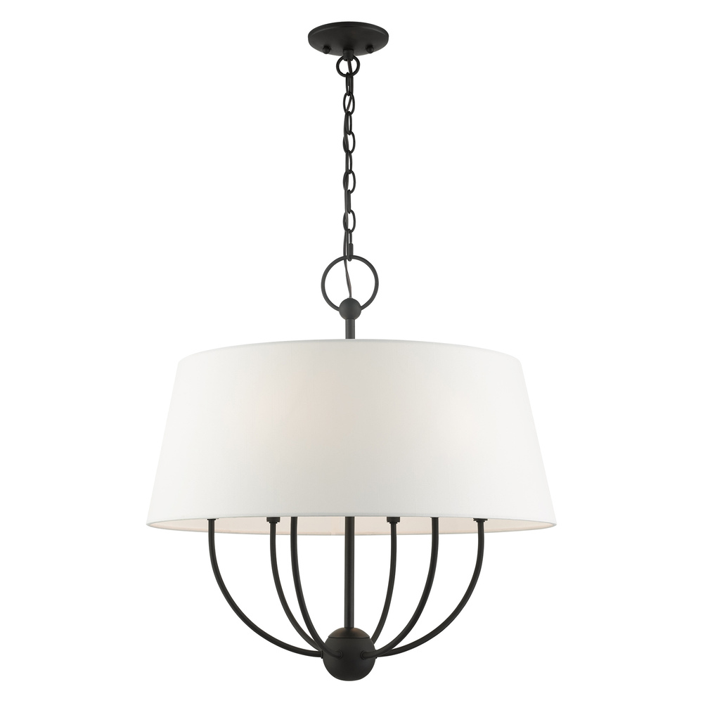 6 Lt Black Pendant Chandelier