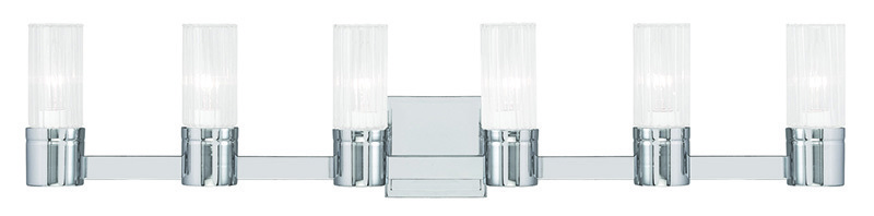 6 Light Polished Chrome Bath Light
