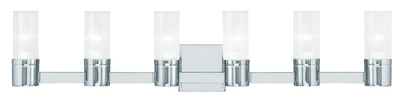 6 Light Polished Chrome Bath Light