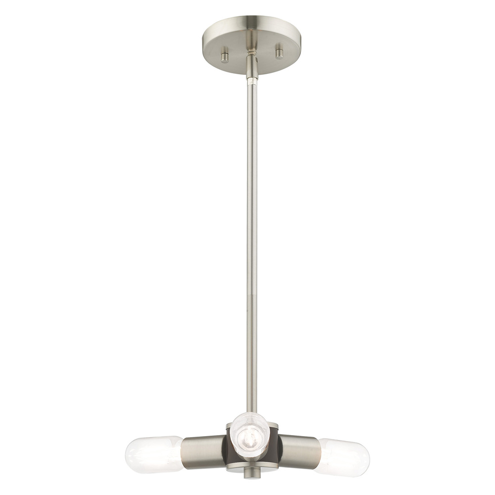 3 Lt Brushed Nickel Mini Chandelier