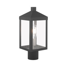 Livex Lighting 20590-76 - 1 Lt Scandinavian Gray Outdoor Post Top Lantern