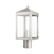 Livex Lighting 20590-91 - 1 Lt Brushed Nickel Outdoor Post Top Lantern