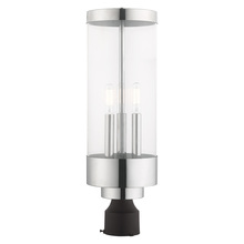 Livex Lighting 20728-05 - 3 Lt Polished Chrome Outdoor Post Top Lantern