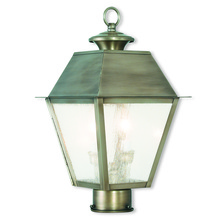Livex Lighting 2166-29 - 2 Light Vintage Pewter Post-Top Lantern