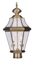 Livex Lighting 2264-01 - 2 Light AB Outdoor Post Lantern