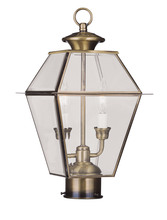Livex Lighting 2284-01 - 2 Light AB Outdoor Post Lantern