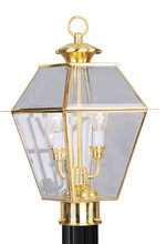 Livex Lighting 2284-02 - 2 Light PB Outdoor Post Lantern
