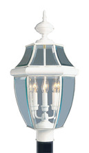 Livex Lighting 2354-03 - 3 Light White Outdoor Post Lantern