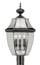 Livex Lighting 2354-04 - 3 Light Black Outdoor Post Lantern