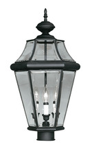 Livex Lighting 2364-04 - 3 Light Black Outdoor Post Lantern