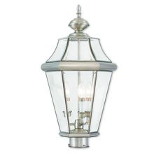 Livex Lighting 2364-91 - 3 Light BN Outdoor Post Lantern