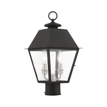 Livex Lighting 27216-04 - 2 Lt Black Outdoor Post Top Lantern