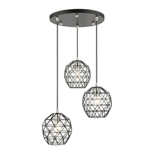 Livex Lighting 46593-04 - 3 Lt Black Pendant