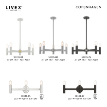 Livex Lighting 51135-80 - 5 Lt Nordic Gray Chandelier