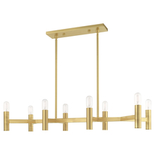 Livex Lighting 51138-12 - 8 Lt Satin Brass Linear Chandelier