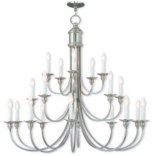 Livex Lighting 5140-91 - 20 Light Brushed Nickel Foyer Chandelier