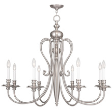 Livex Lighting 5168-91 - 8 Light Brushed Nickel Chandelier