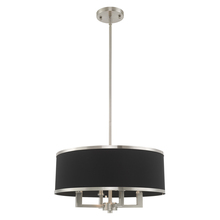 Livex Lighting 60404-91 - 4 Lt Brushed Nickel Pendant Chandelier