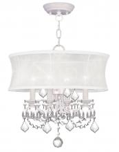 Livex Lighting 6304-03 - 4 Light White Mini Chandelier/Ceiling Mount