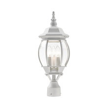 Livex Lighting 7526-13 - 3 Lt Textured White  Outdoor Post Top Lantern