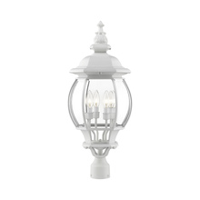 Livex Lighting 7703-13 - 4 Lt Textured White  Outdoor Post Top Lantern