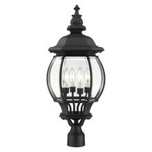 Livex Lighting 7703-14 - 4 Lt Textured Black  Outdoor Post Top Lantern